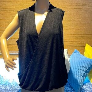 Liz Claiborne Black Sleeveless Evening Out Top - New